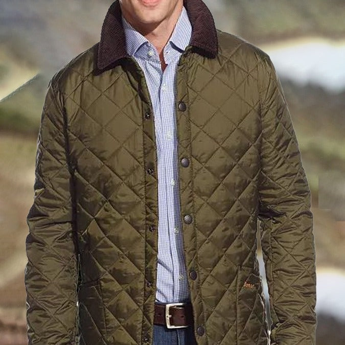Men’s Lapel Padded Mid-Length Cotton Coat