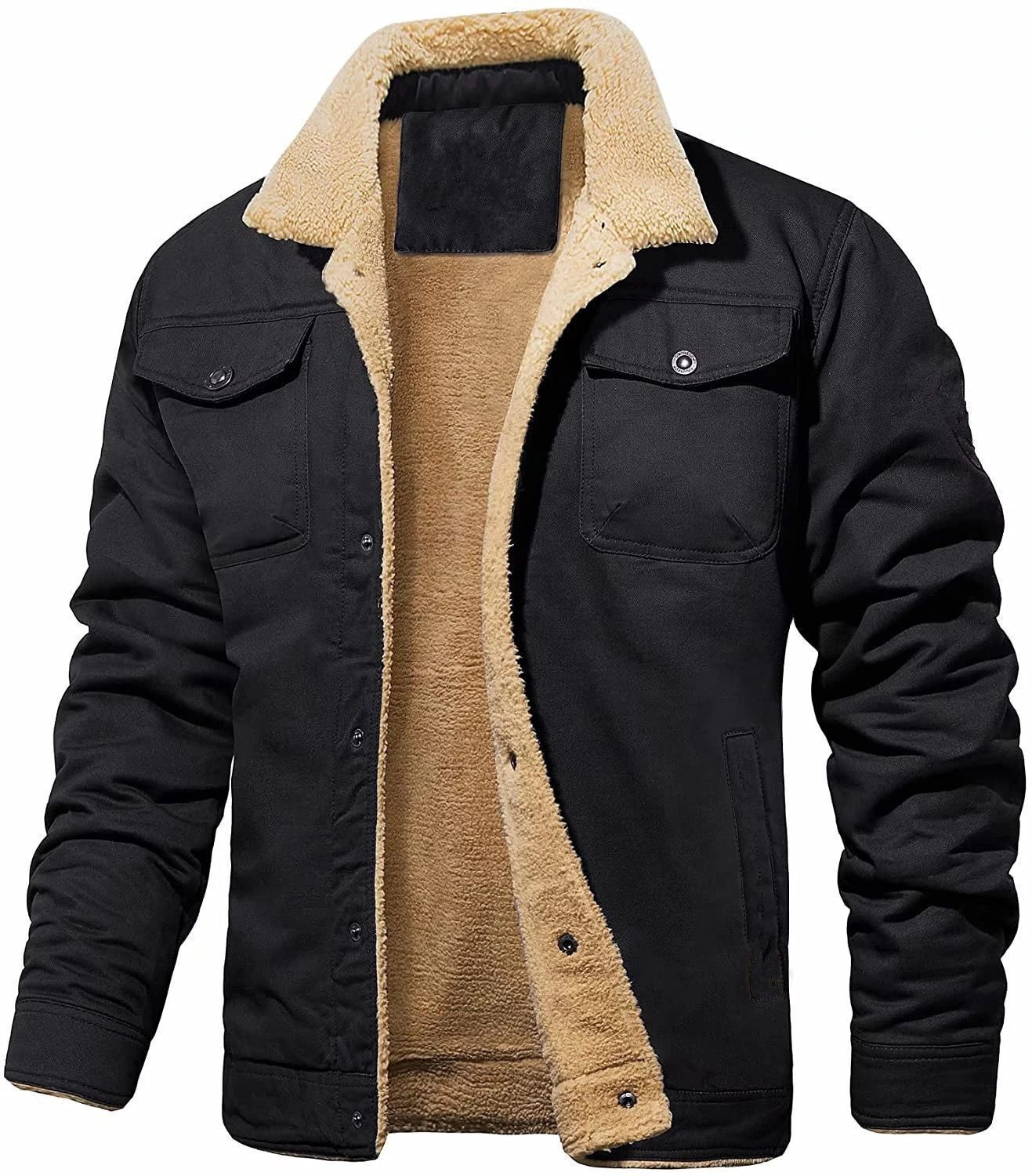 Men’s Plush Cotton Workwear Casual Jacket