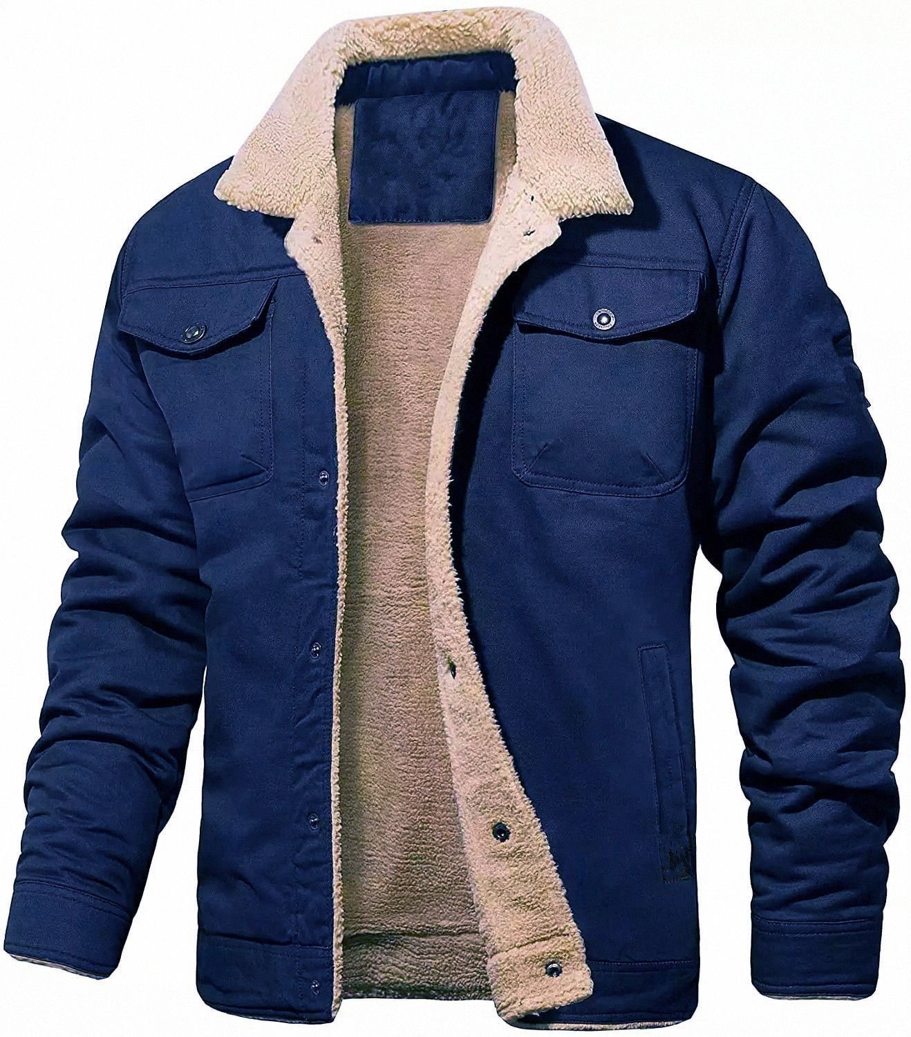 Men’s Plush Cotton Workwear Casual Jacket