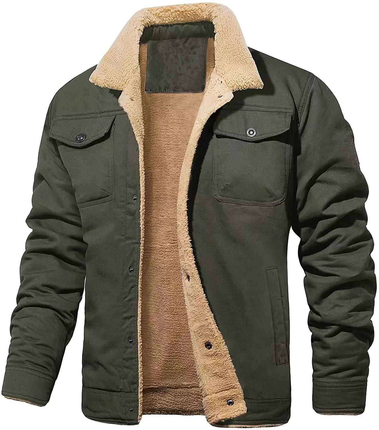 Men’s Plush Cotton Workwear Casual Jacket