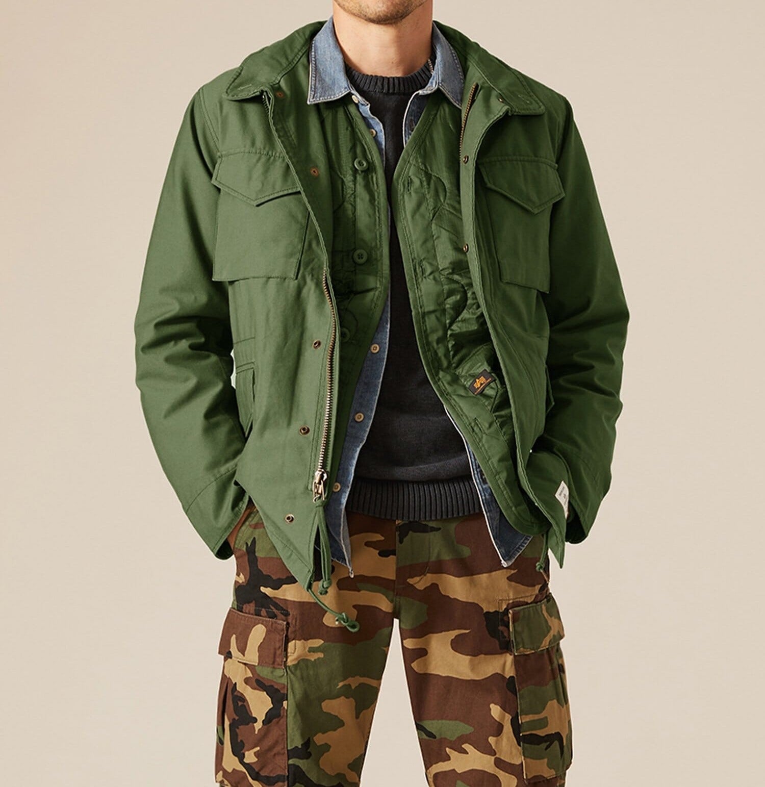 Cross-Border American Style Field Workwear Hooded Jacket with Multi Pockets