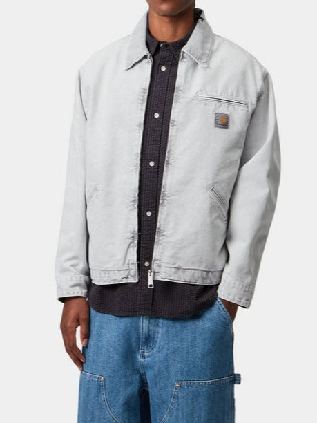Cross-Border Simple Lapel Heavy Denim Detroit Jacket