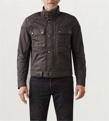 Men’s Retro Maillard Stand Collar Motorcycle Jacket
