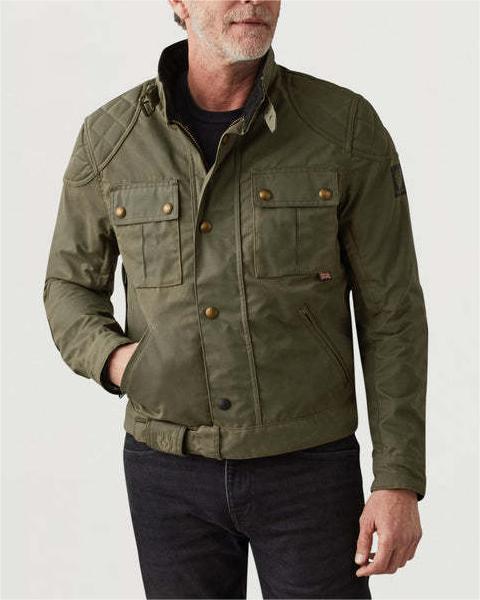 Men’s Retro Maillard Stand Collar Motorcycle Jacket