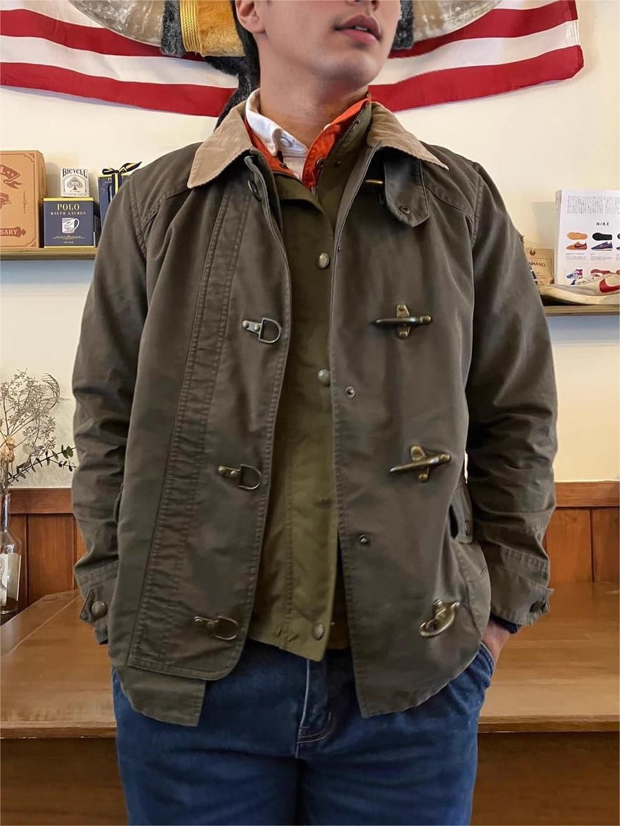 Men’s Retro Workwear Patchwork Canvas Cotton Jacket