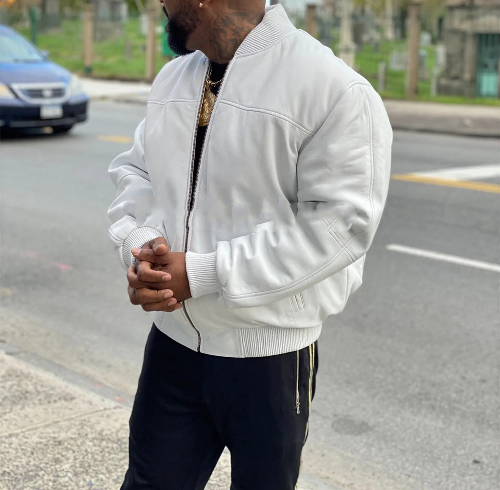 Men's Solid Color Thermal Zipper Pocket Jacket