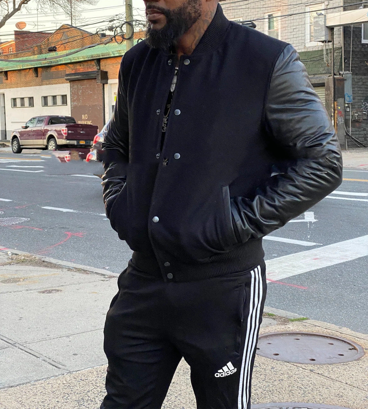 Men's Single-Breasted Pocket Casual Jacket
