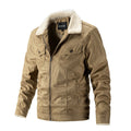 Men’s Suede Lambskin Lapel Zipper Business Casual Jacket