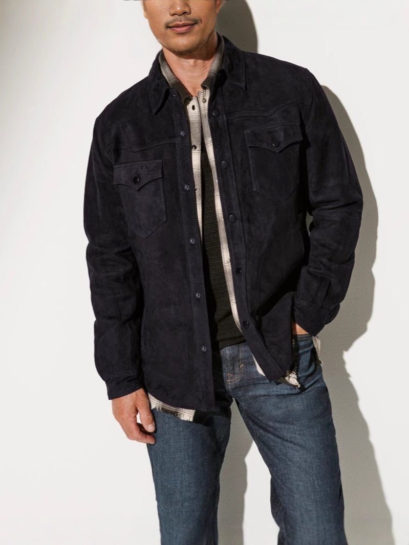 Men's Retro Workwear Suede Jacket