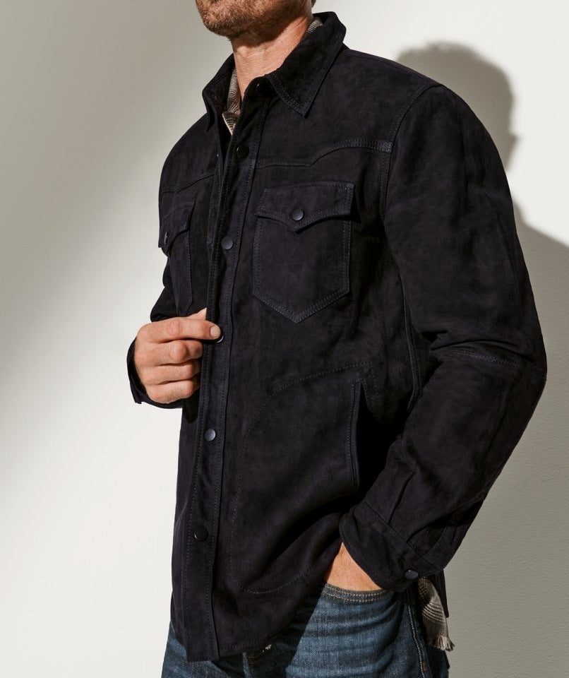 Men's Retro Workwear Suede Jacket