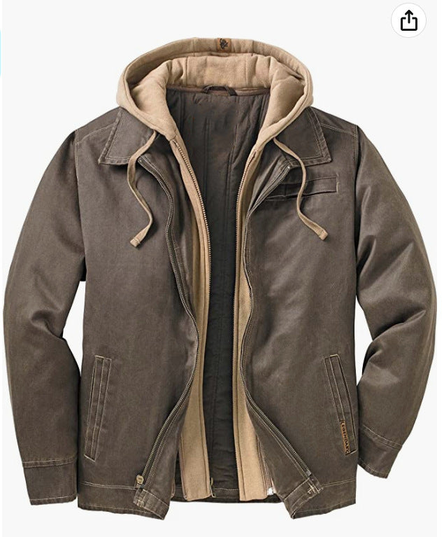 Men’s Hooded Cotton-Padded Warm Jacket