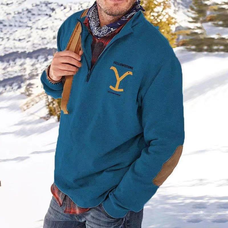 Solid Color Zipper Casual Cotton Hooded Brown Sweater