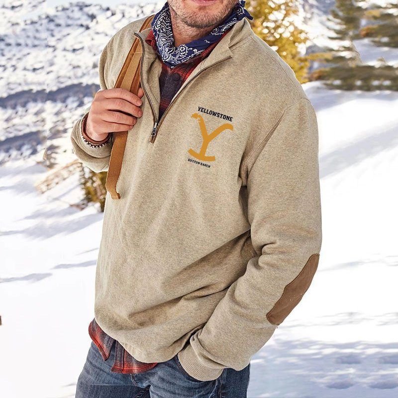 Solid Color Zipper Casual Cotton Hooded Brown Sweater