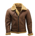 Men’s Brown Thickened Velvet Zipper Jacket