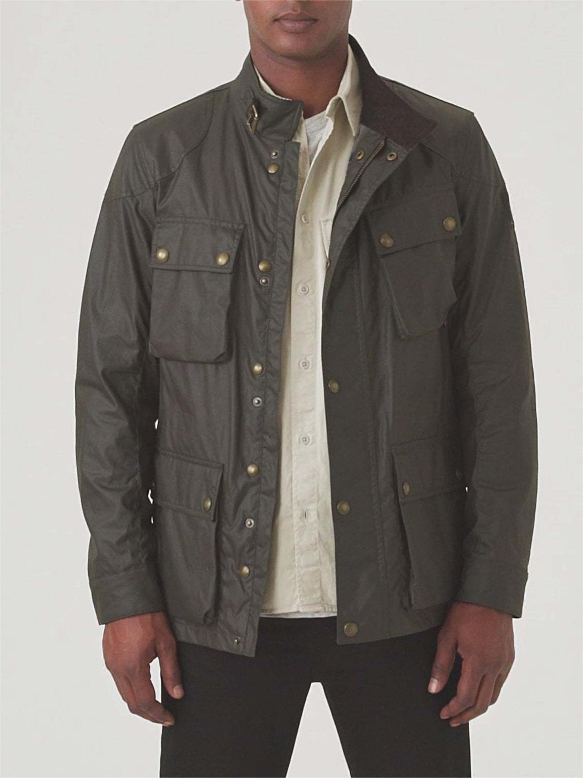 Men’s Multi-Pocket Hunting Style Leather Jacket