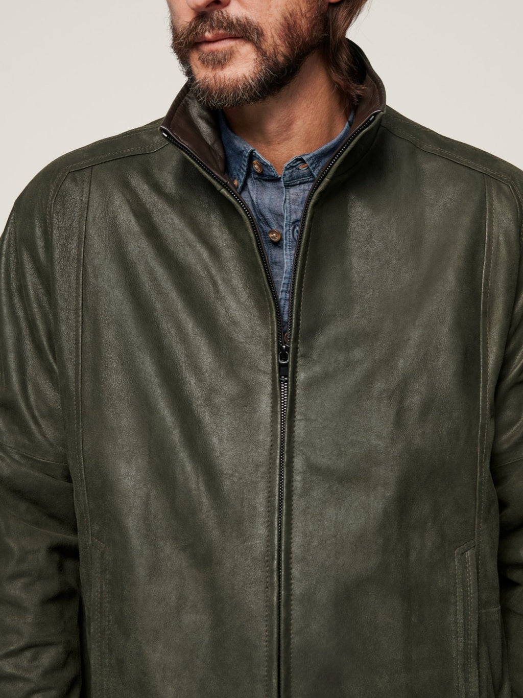 Men’s Vintage Distressed PU Leather Jacket
