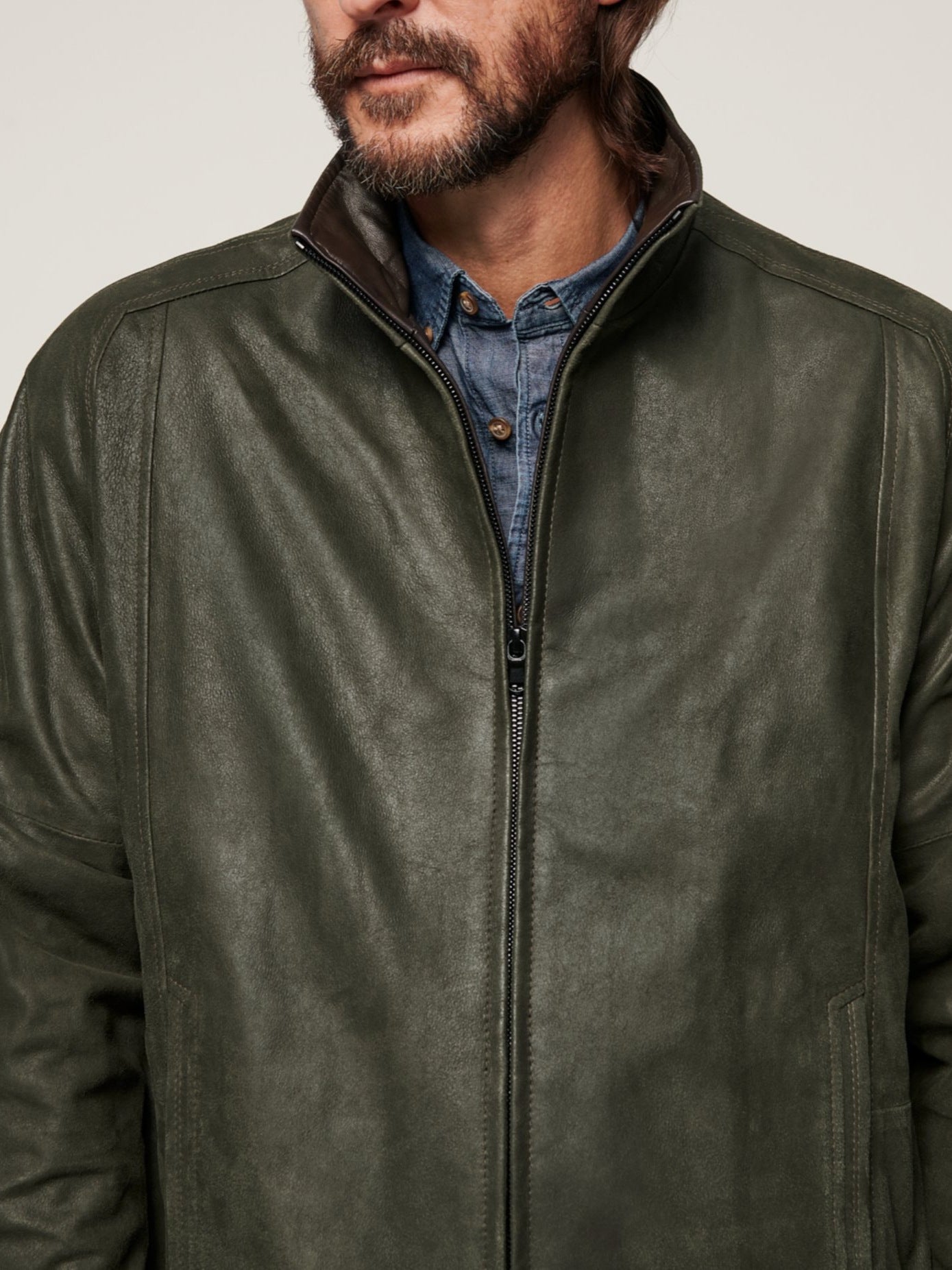 Men’s Vintage Distressed PU Leather Jacket