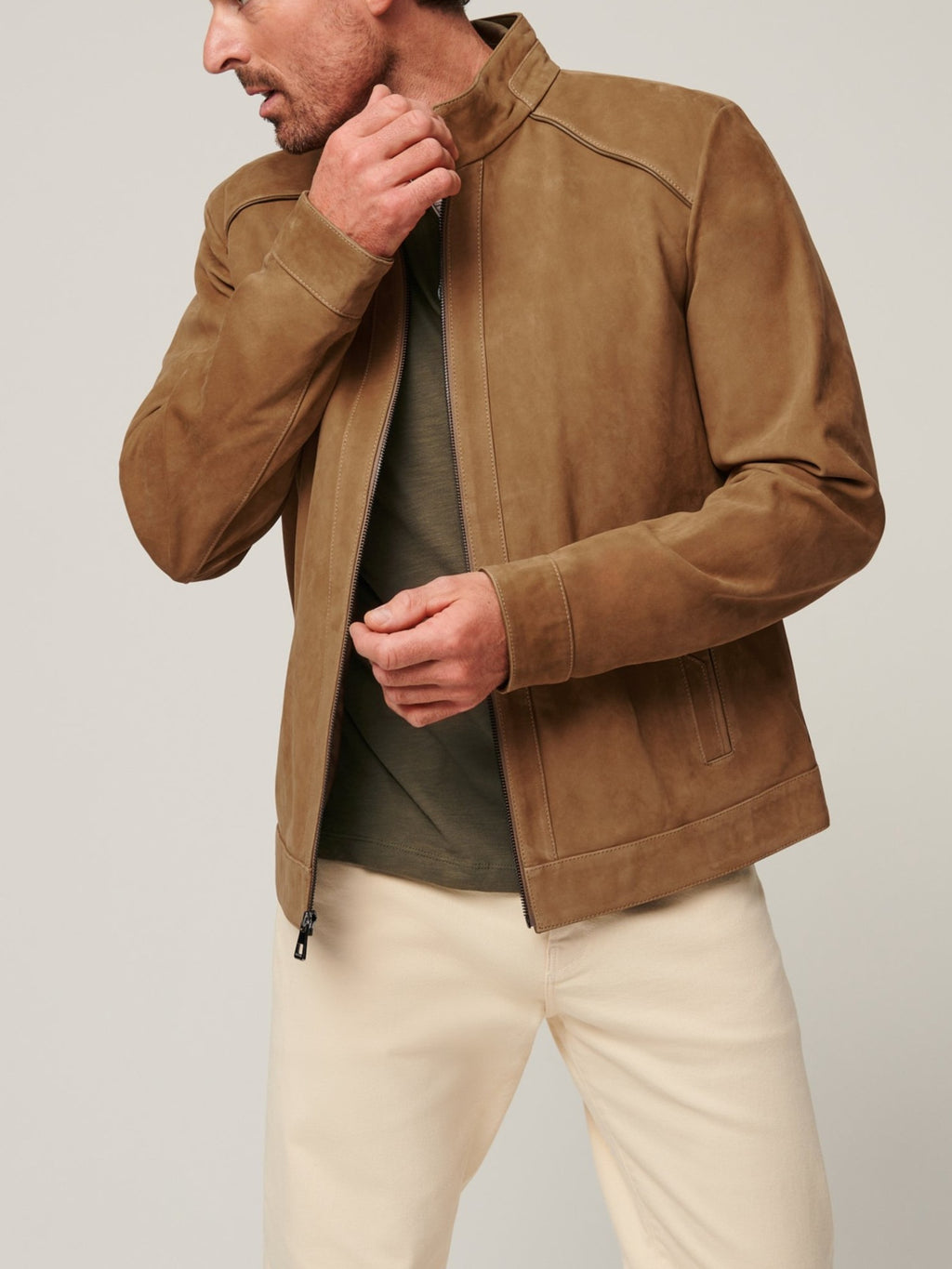 Men’s Retro Outdoor Leather Workwear Jacket
