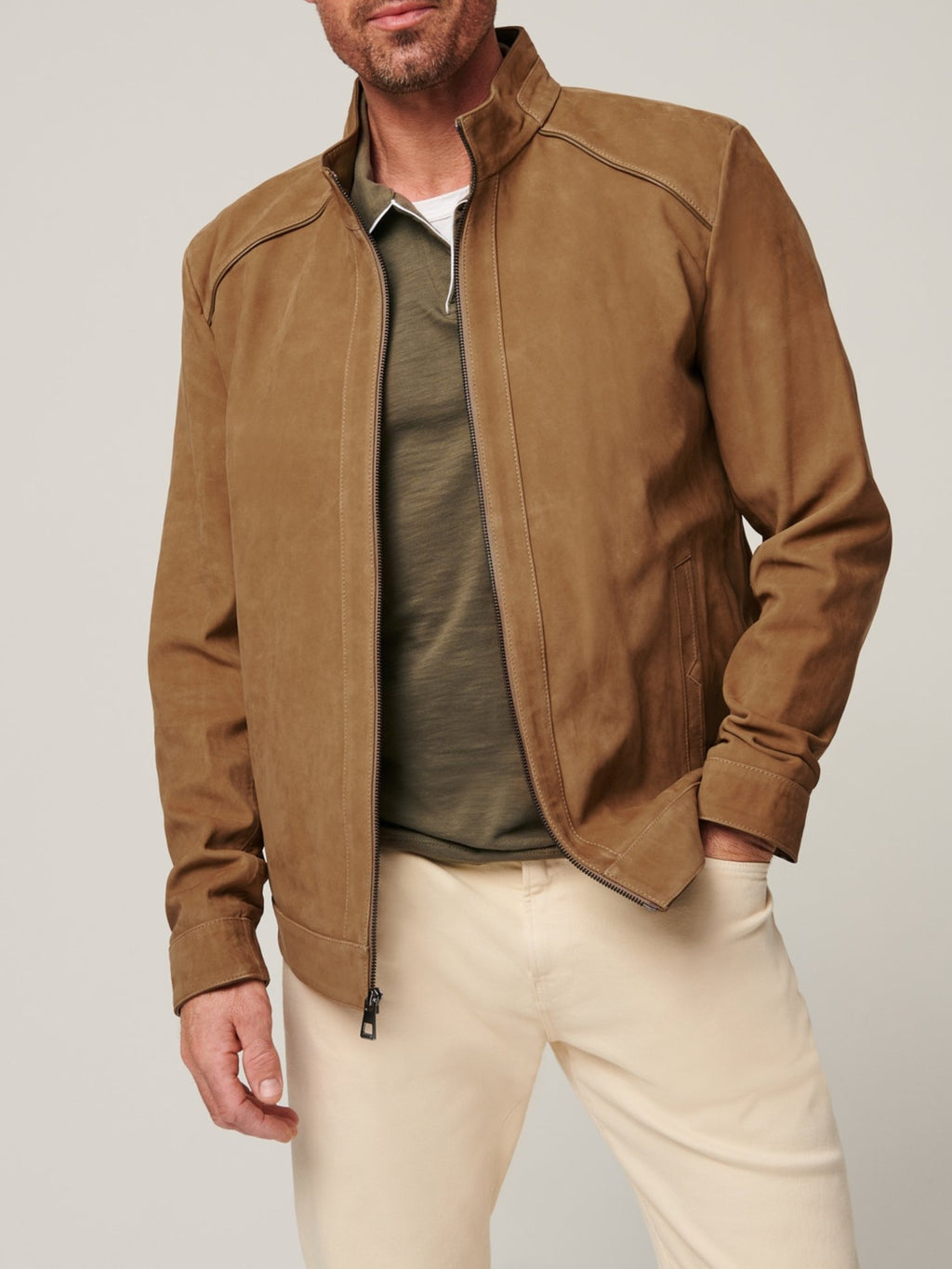 Men’s Retro Outdoor Leather Workwear Jacket