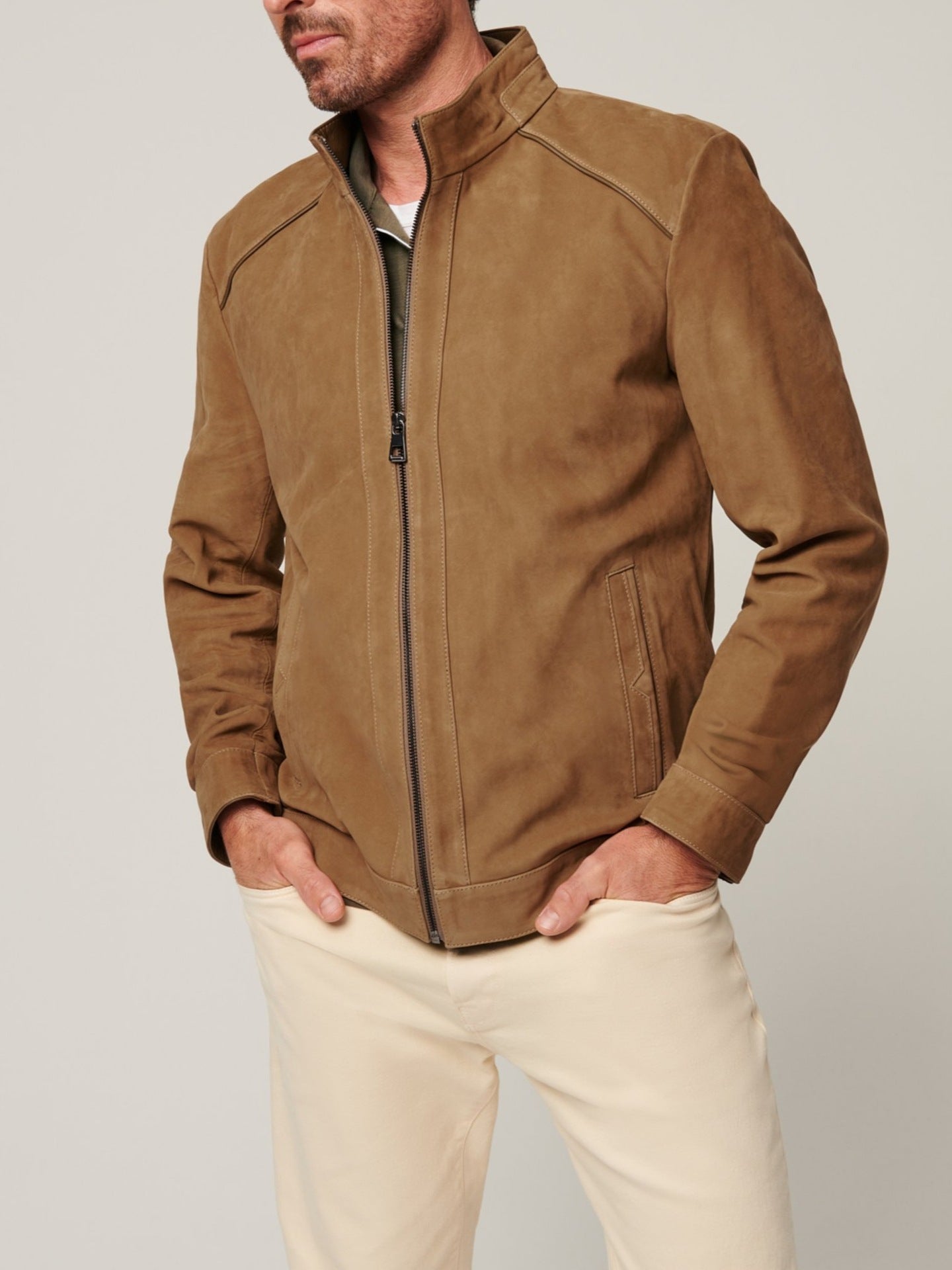 Men’s Retro Outdoor Leather Workwear Jacket