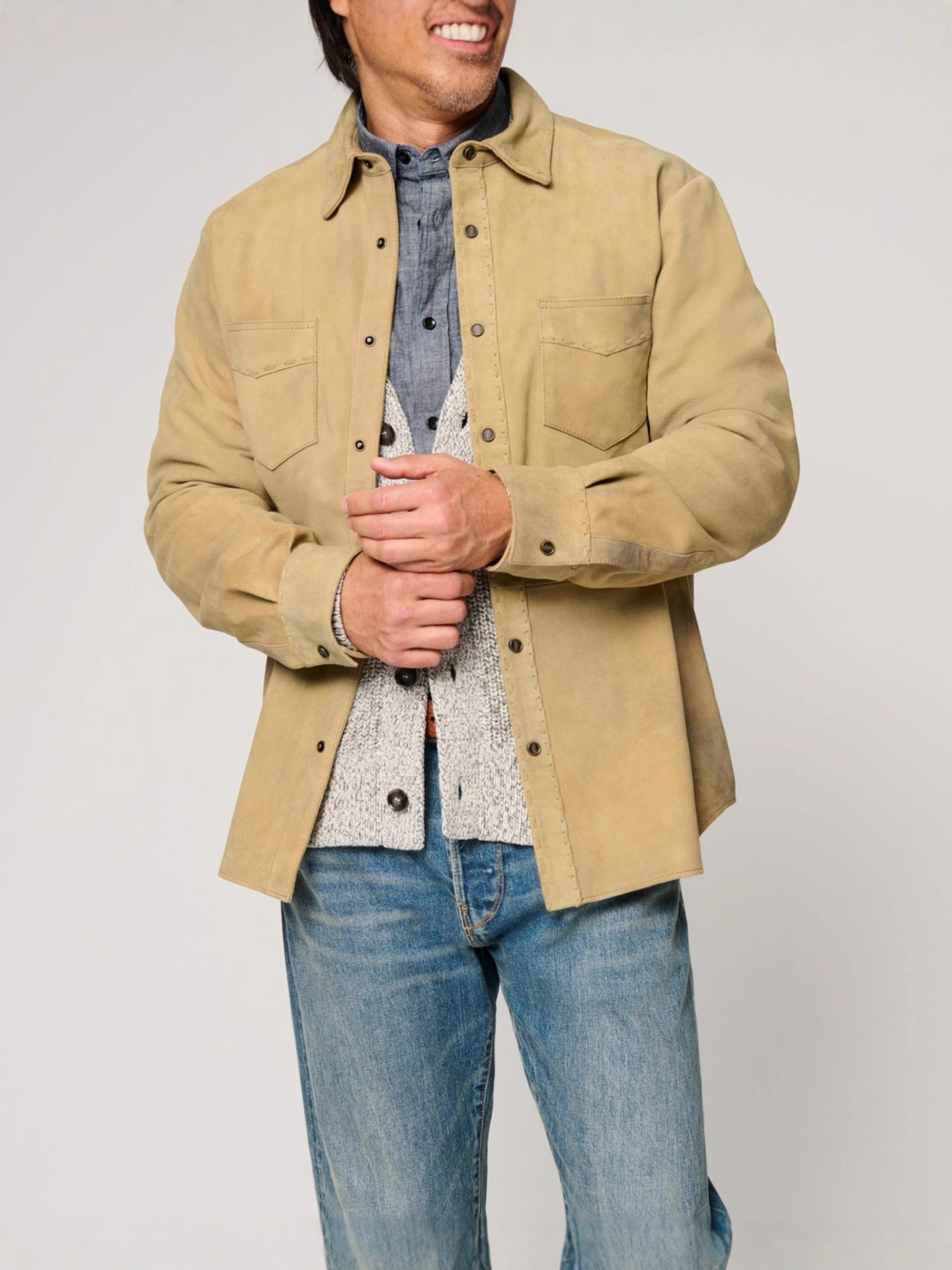 Men’s Imitation Sheepskin Shirt Jacket