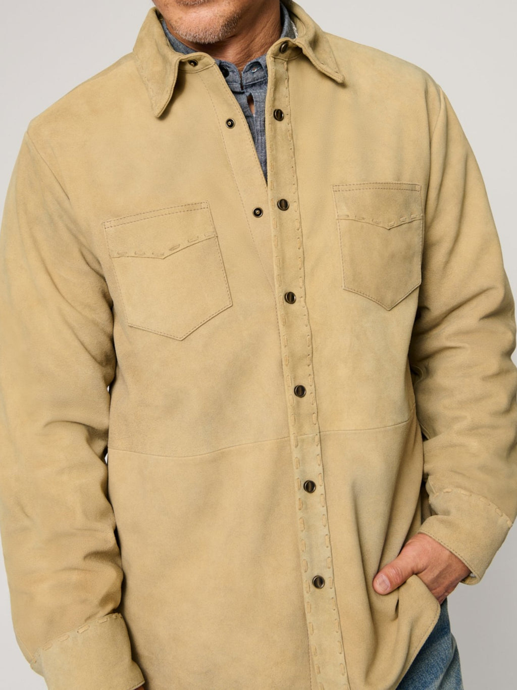 Men’s Imitation Sheepskin Shirt Jacket