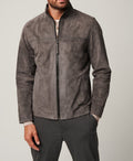 Cross-border men's casual suede zipper jacket