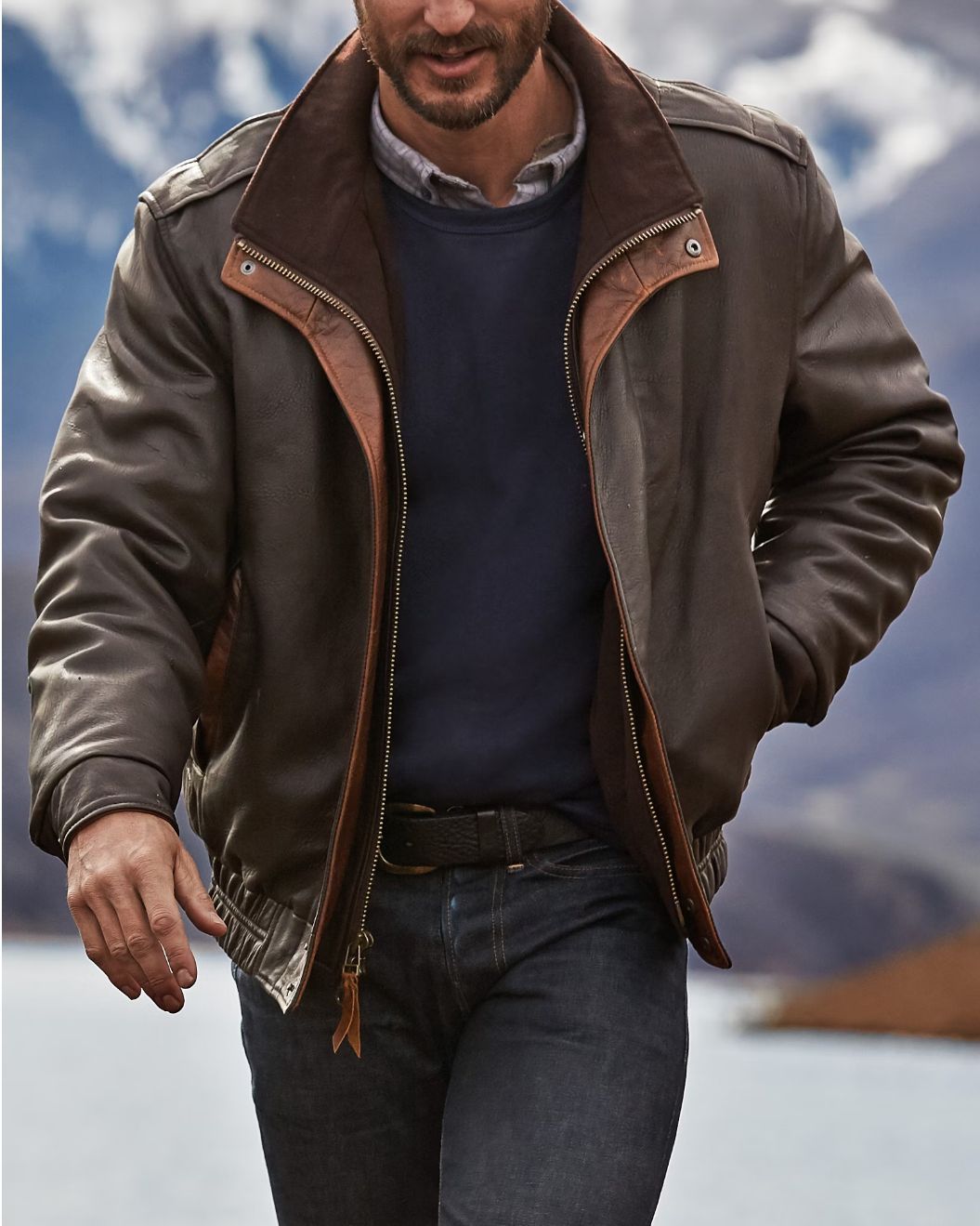 Men’s Avengers Leather Bomber Jacket