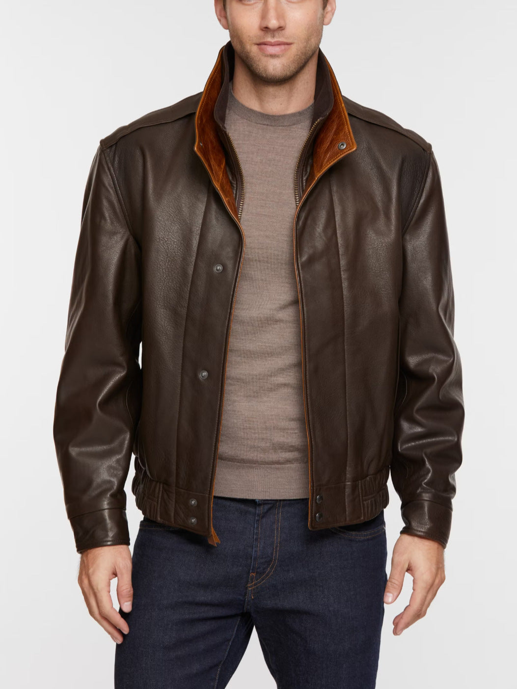 Men’s Avengers Leather Bomber Jacket