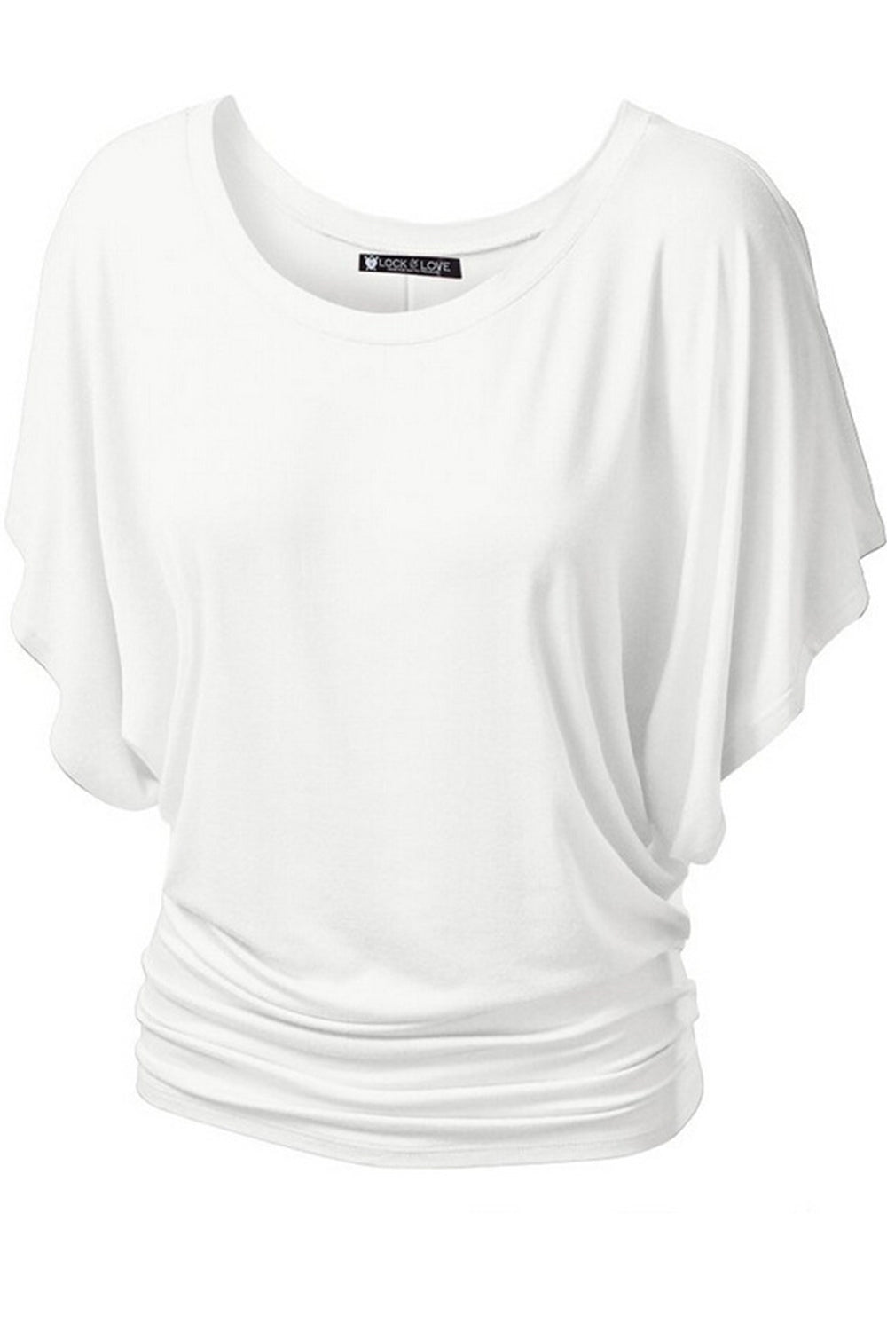 Women's Summer Fashion Pleated Waist Blouse White