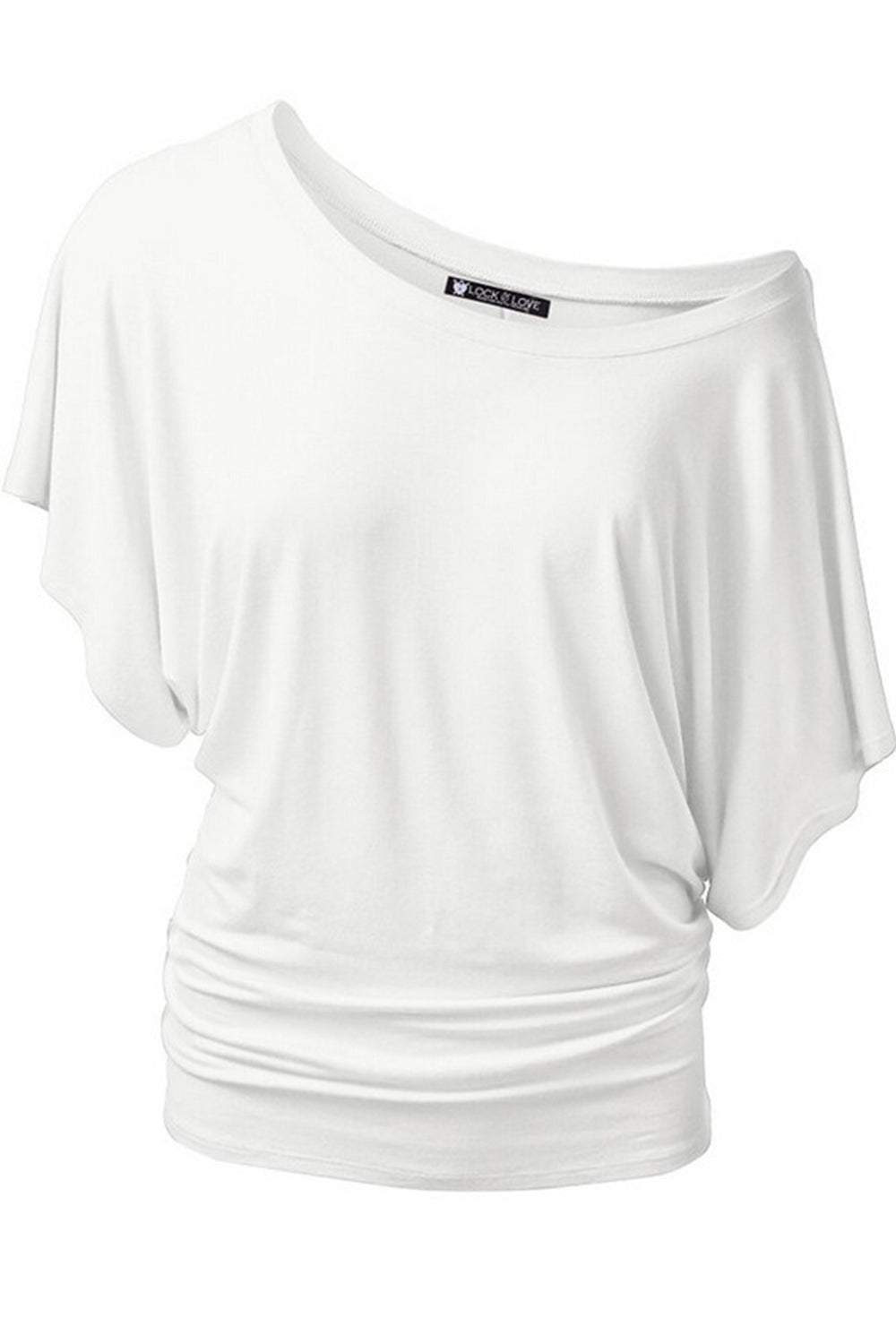 Women's Summer Fashion Pleated Waist Blouse White
