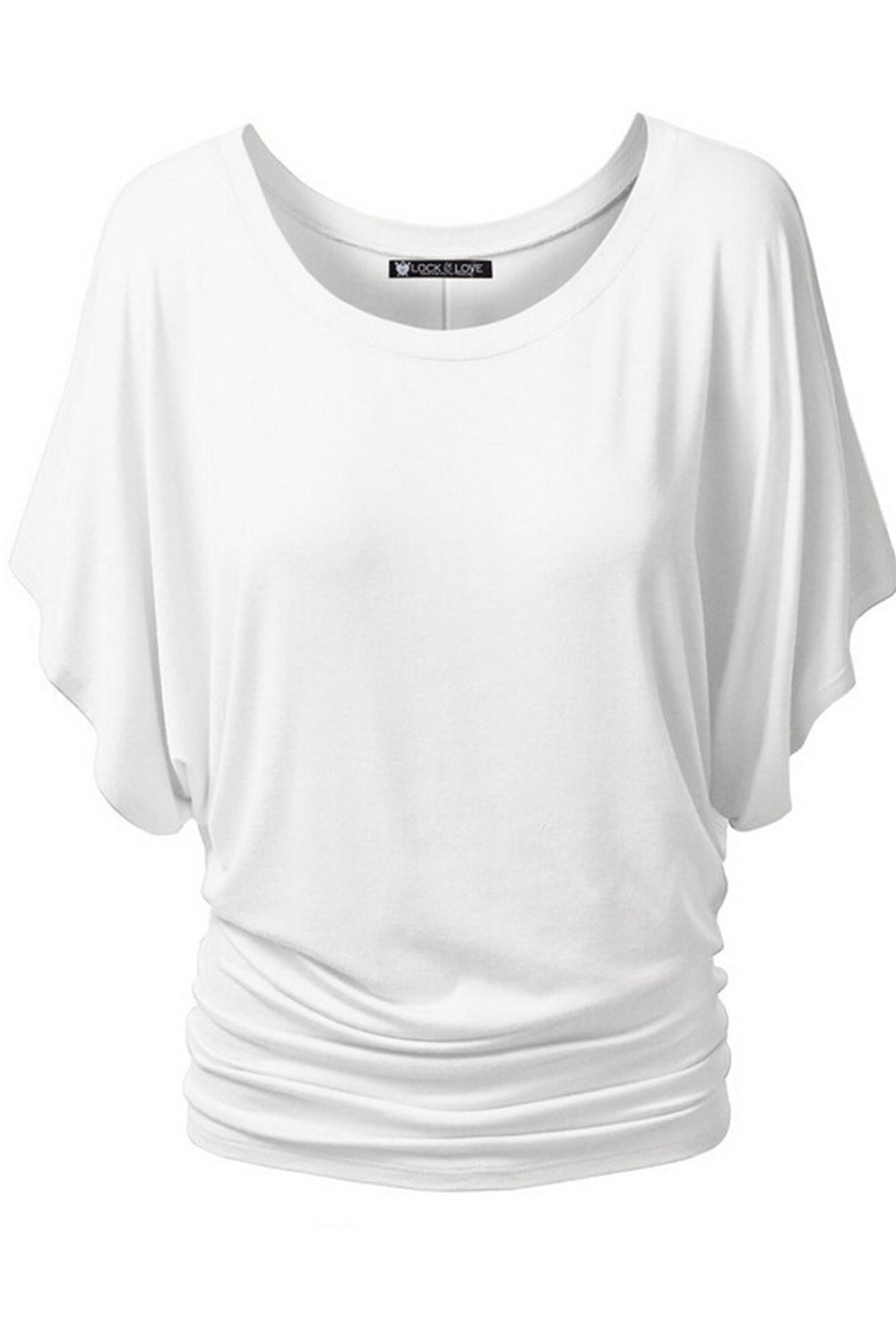 Women's Summer Fashion Pleated Waist Blouse White