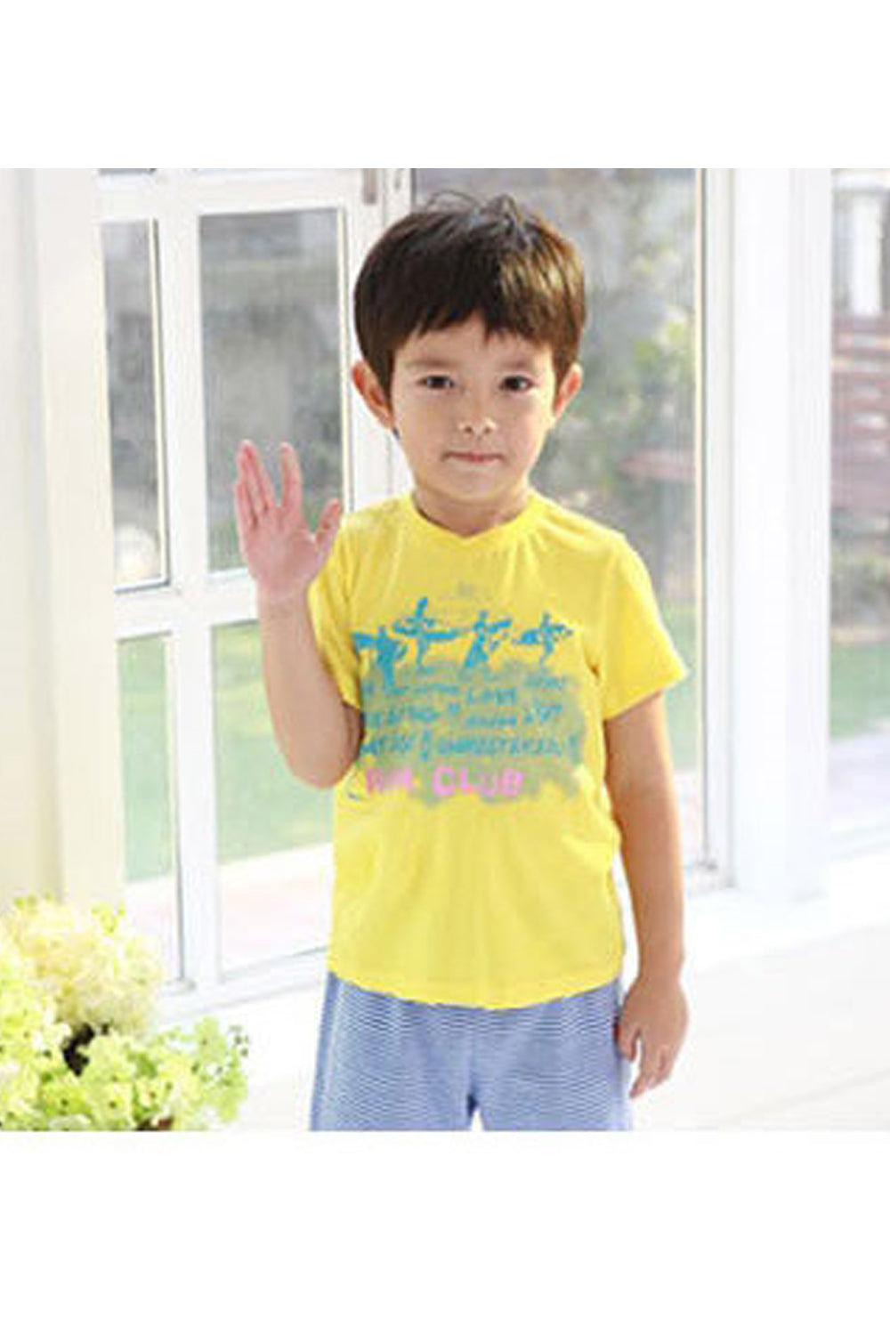 Unomatch Kids Boy Short Sleeves T-Shirt Top Yellow