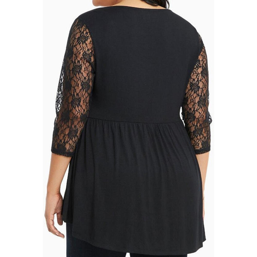Women Lace Sleeves Plus size Blouse