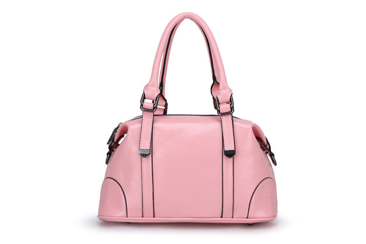 Retro Shiny  Look Colour Pink Casual Handbag Shoulder Bag