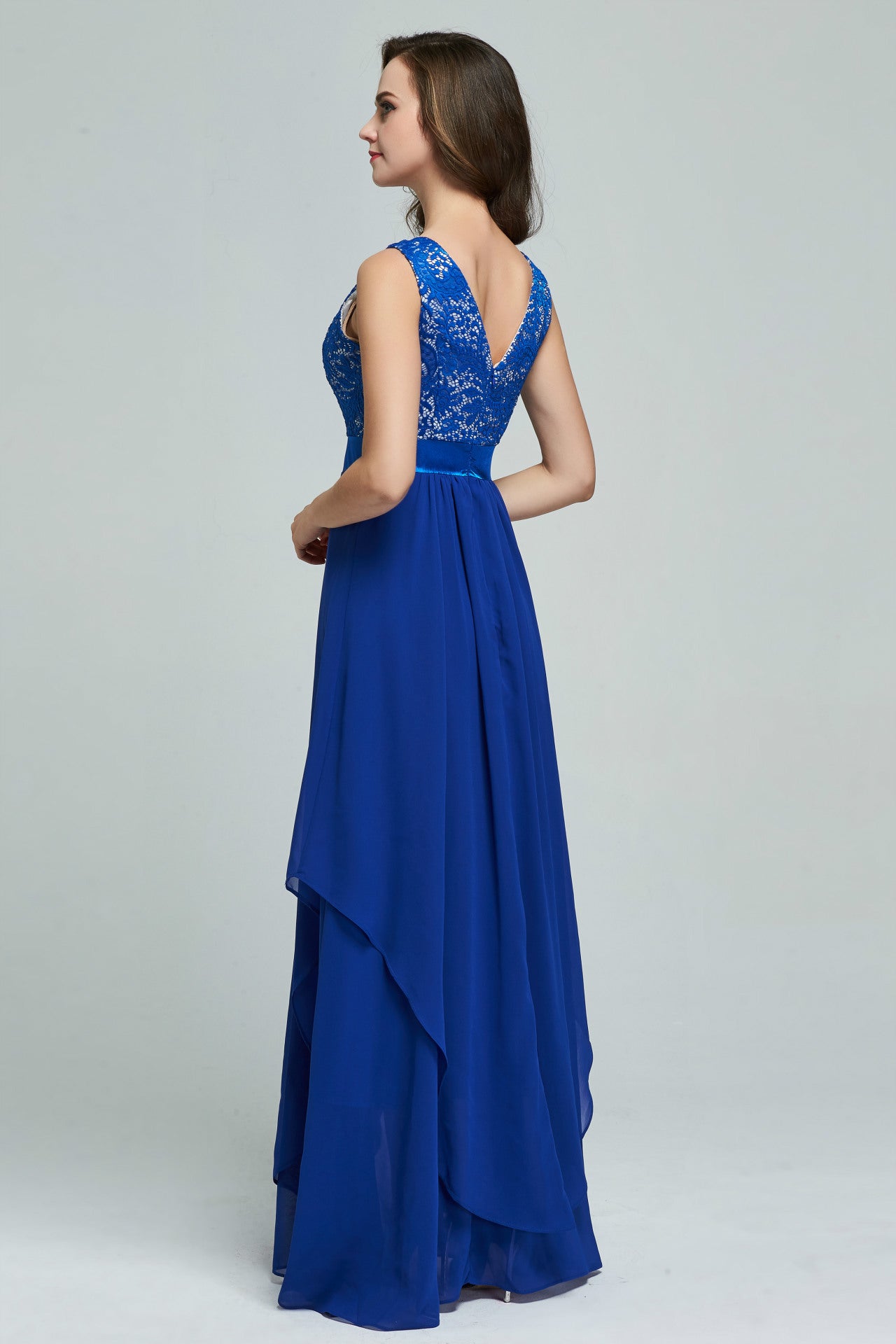 Women Slim Long Prom, Wedding Dress Blue
