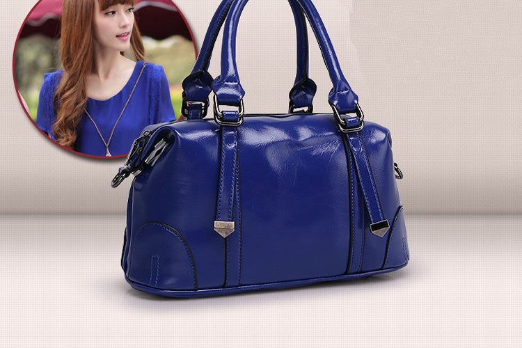 Retro Shiny  Look Blue Casual Handbag Shoulder Bag