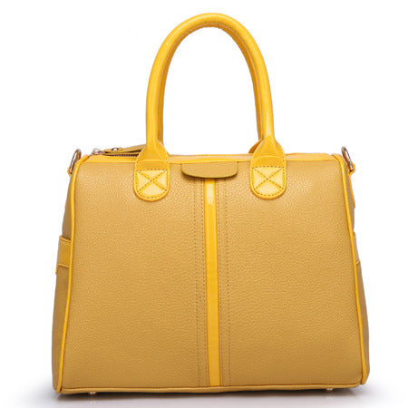 Texture Surface Retro Look Decent Handbag Shoulder Bags Yellow