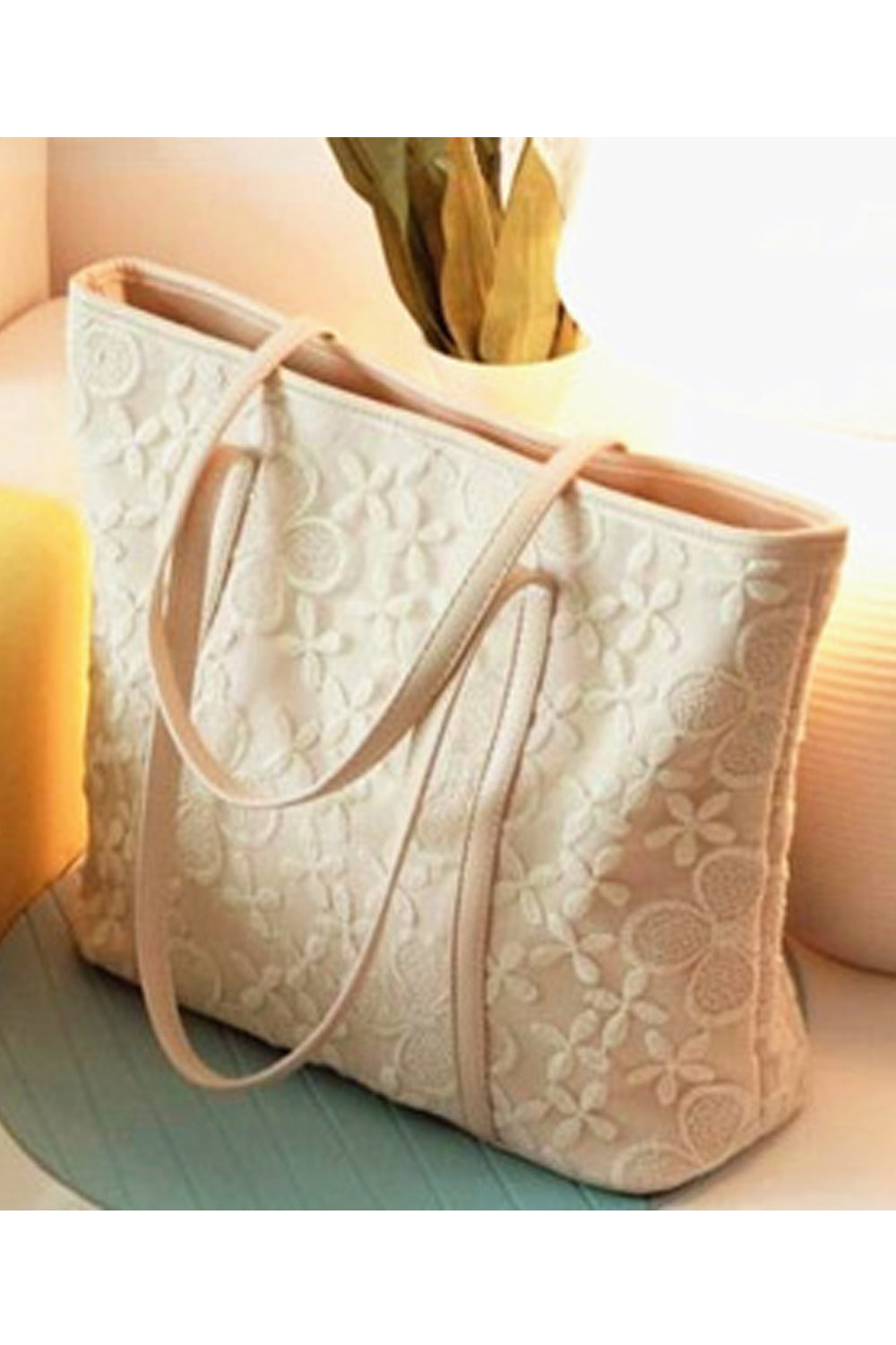 Women Lace Off White Shoulder Bag