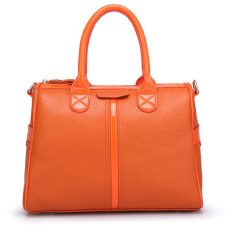 Texture Surface Retro Look Decent Handbag Shoulder Bags Orange