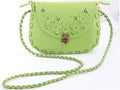 Women's High Quality Decent Look Small Designable Green Handbag Shoulder Bag