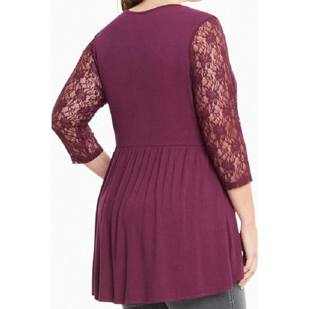Women Lace Sleeves Plus size Blouse