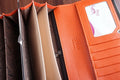Women's Texture Surface Hand Clutch Wallet With Metal Frame Orange