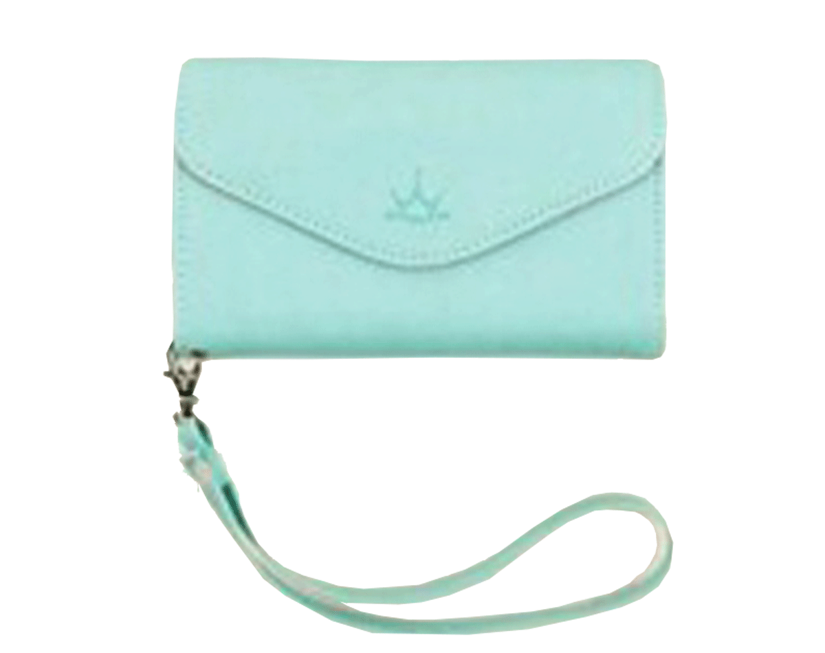 Women's Mobile Phone Sets Crown Wallet Card Package Blue