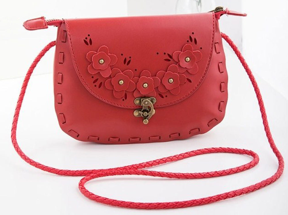 Women's High Quality Decent Look Small Designable Red Handbag Shoulder Bag