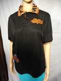 Boys Contrast Collar Neck Button Closure T-Shirt