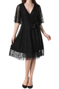Women Lace V-Neck Short Pretty Dress