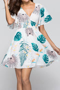 Women Smocked Waist Floral Dress