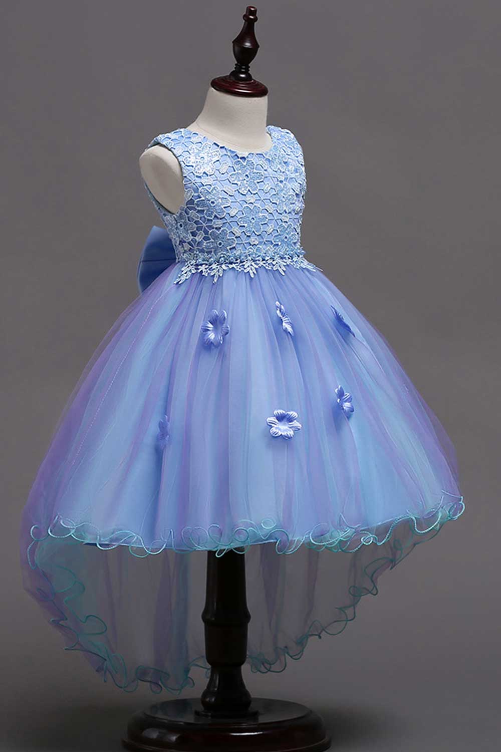 Kids Baby Girls Lace Beautiful Elegant Flower Girl Lace Wedding Dress