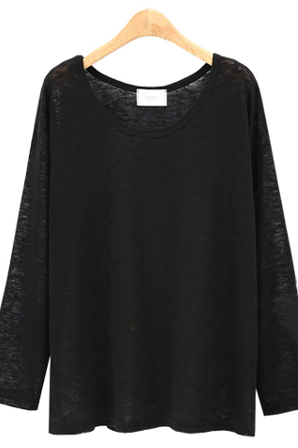 Women Long Sleeve Solid Color Casual Top